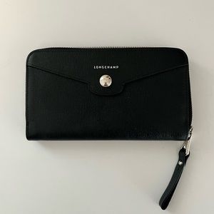 Longchamp Black Leather Wallet